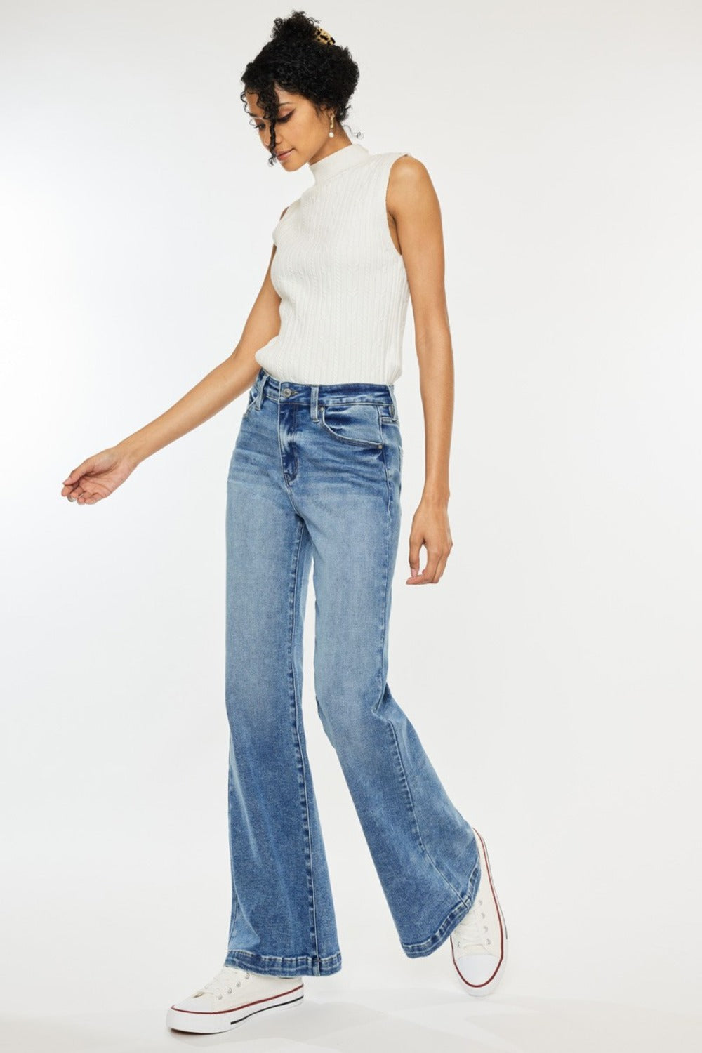 Kancan High Rise Wide Leg Jeans (1-15)