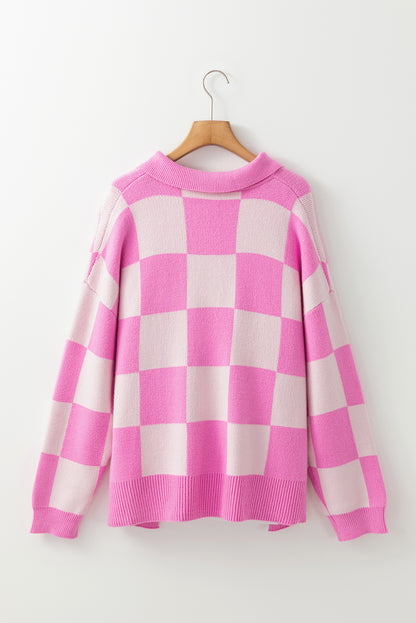 Claire Checkered Sweater (s-xl)