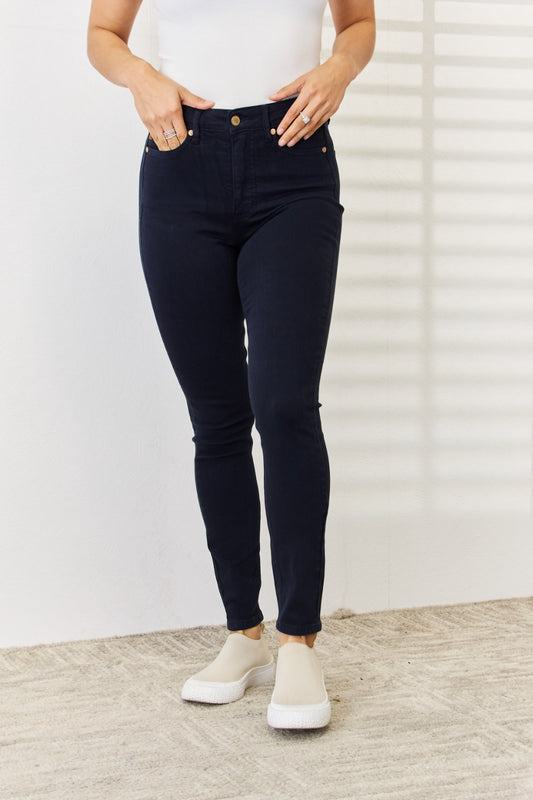 Judy Blue Navy Tummy Control Skinny Jeans (0-24w)