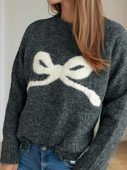 Ivy League Bow Sweater (OS, multiple colors)