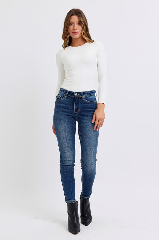 Judy Blue Mid-Rise Waist Skinny Jeans (0-24w)