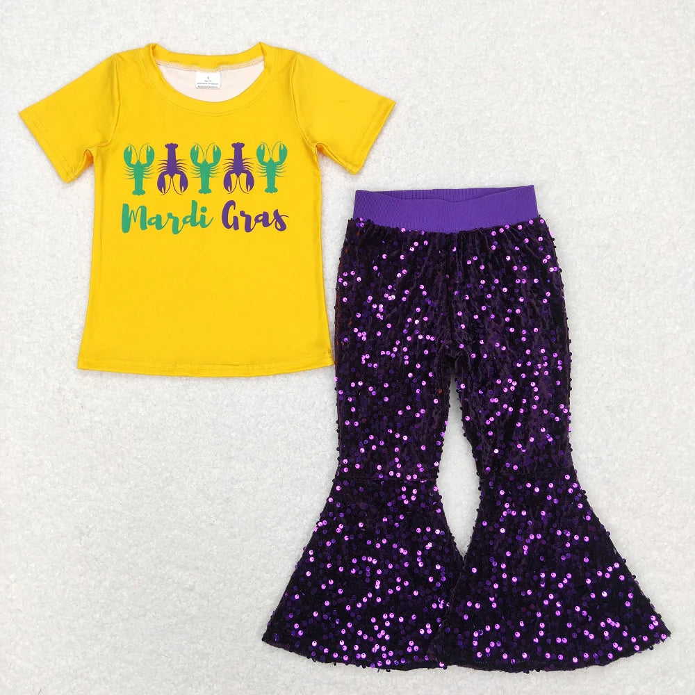 Crawfish & Sequins Mardi Gras Outfit (multiple colors)