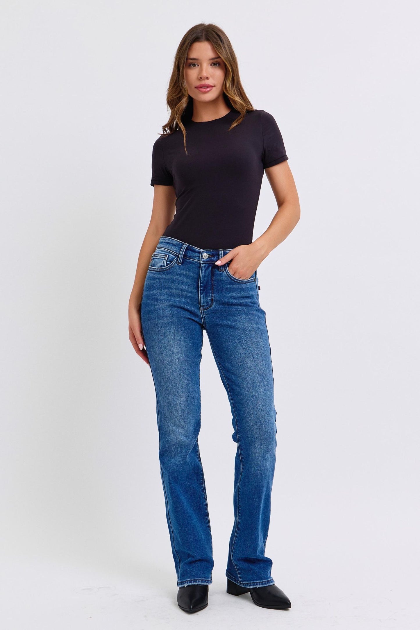 Judy Blue Mid-Rise Bootcut Jeans (0-24w)