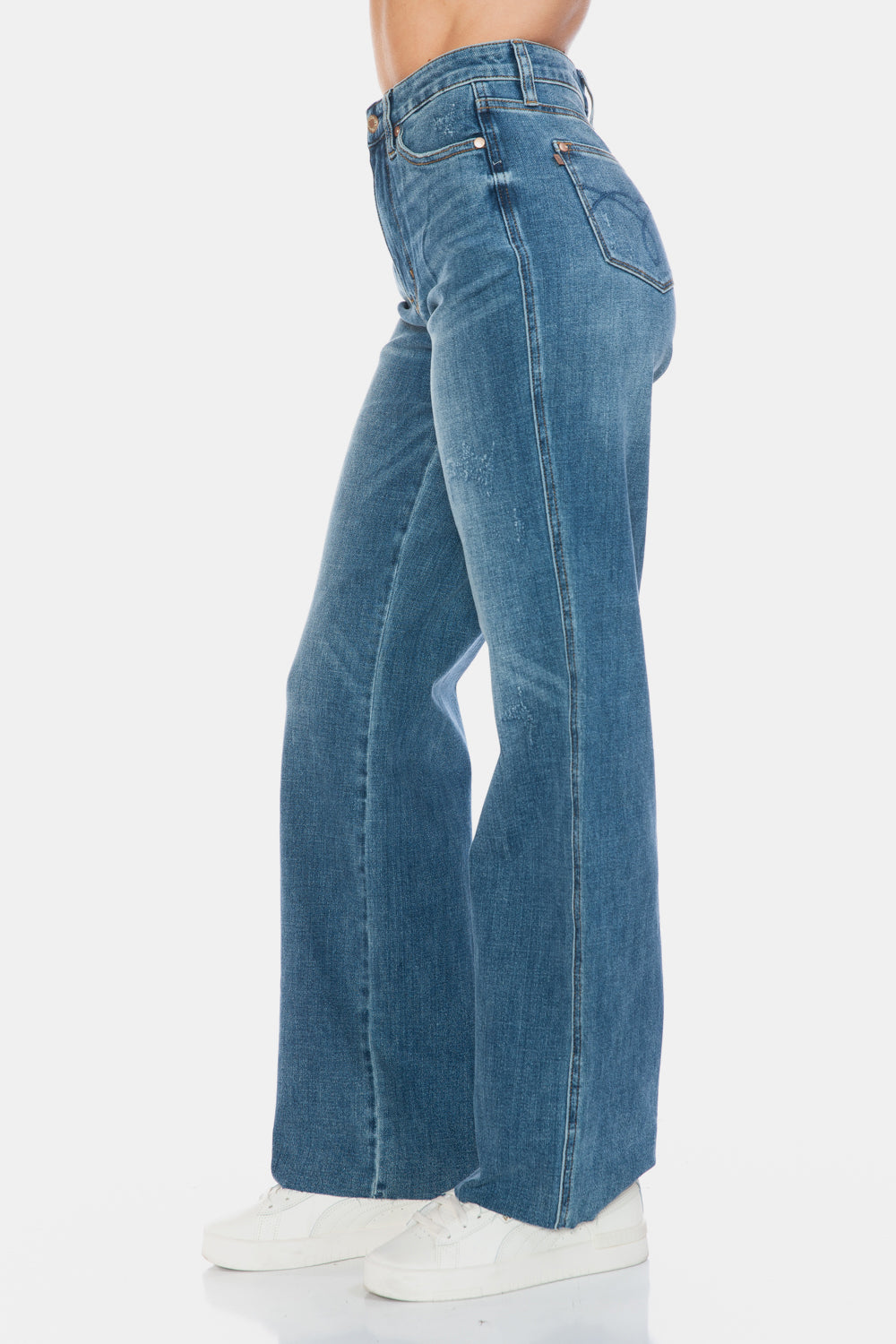 Judy Blue Tummy Control Cut Raw Hem Straight Jeans (0-24w)