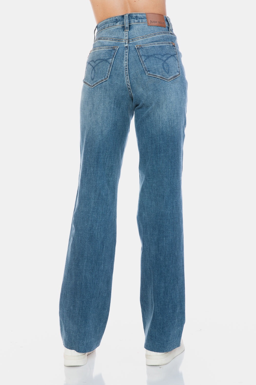 Judy Blue Tummy Control Cut Raw Hem Straight Jeans (0-24w)