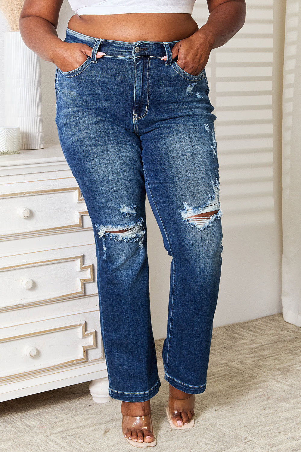 Judy Blue Mid Rise Bootcut Jeans (0-24w)