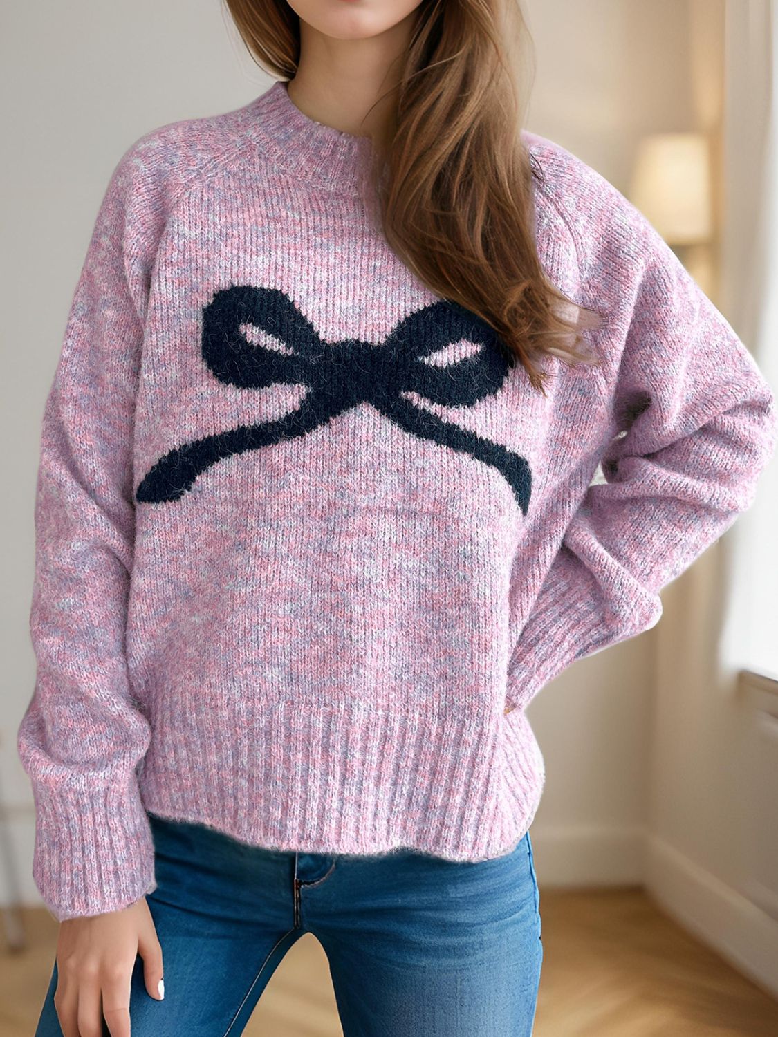 Ivy League Bow Sweater (OS, multiple colors)