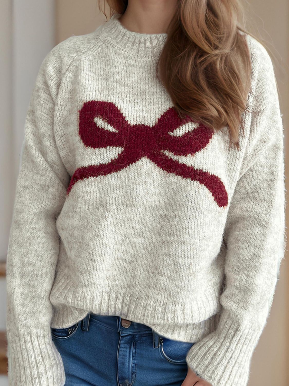 Ivy League Bow Sweater (OS, multiple colors)