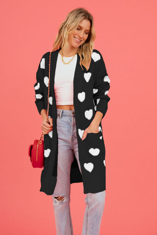 Be Mine Open Front Cardigan with Pockets (s-xl, multiple colors)