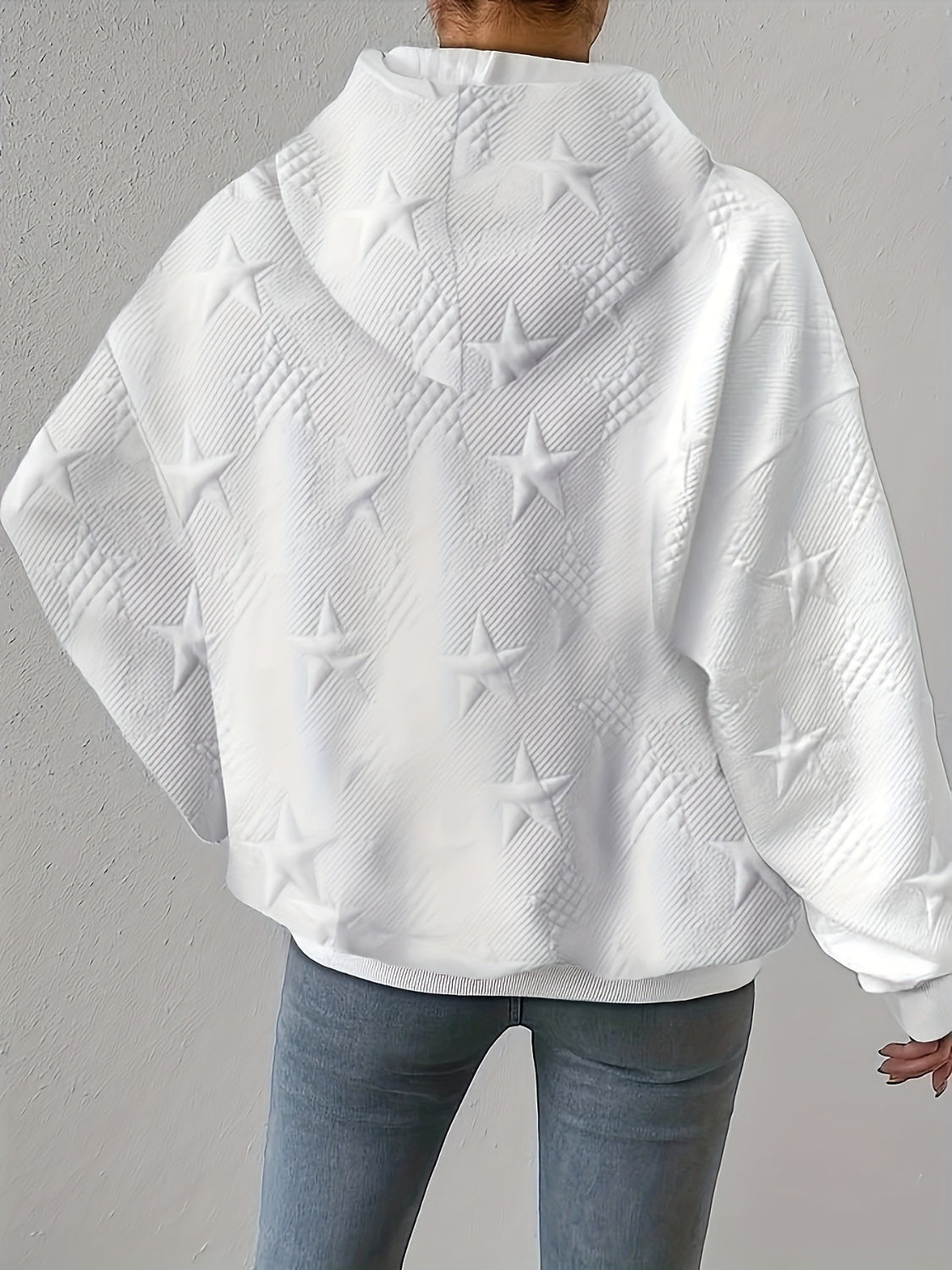 Star Texture Hoodie (plus, 14-28, multiple colors)