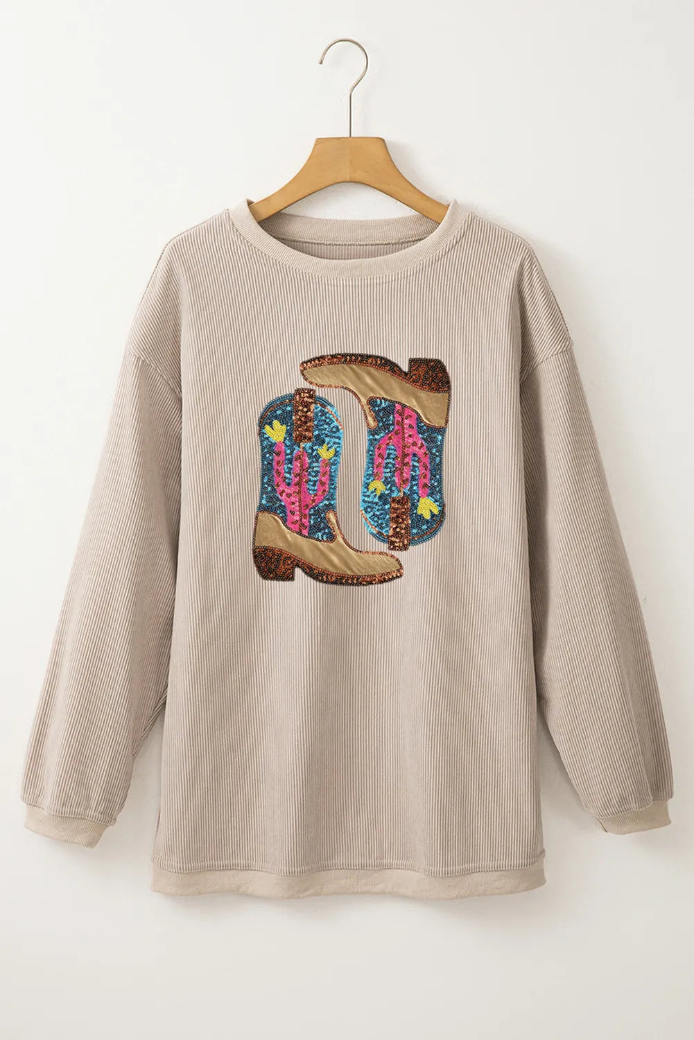 Sequin Boots Sweatshirt (s-3xl)