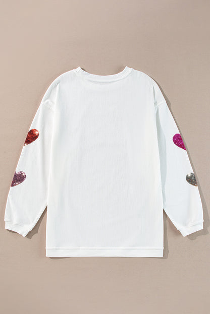 Sequin Heart Sweatshirt (s-xl)